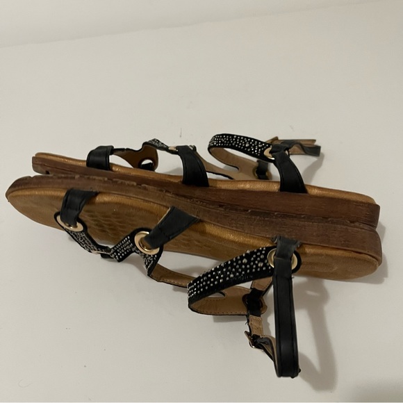 Patrizia ANNMAY Sandals by Spring Step Black Rhinestones Shoes Womens Size 10 - Picture 11 of 13